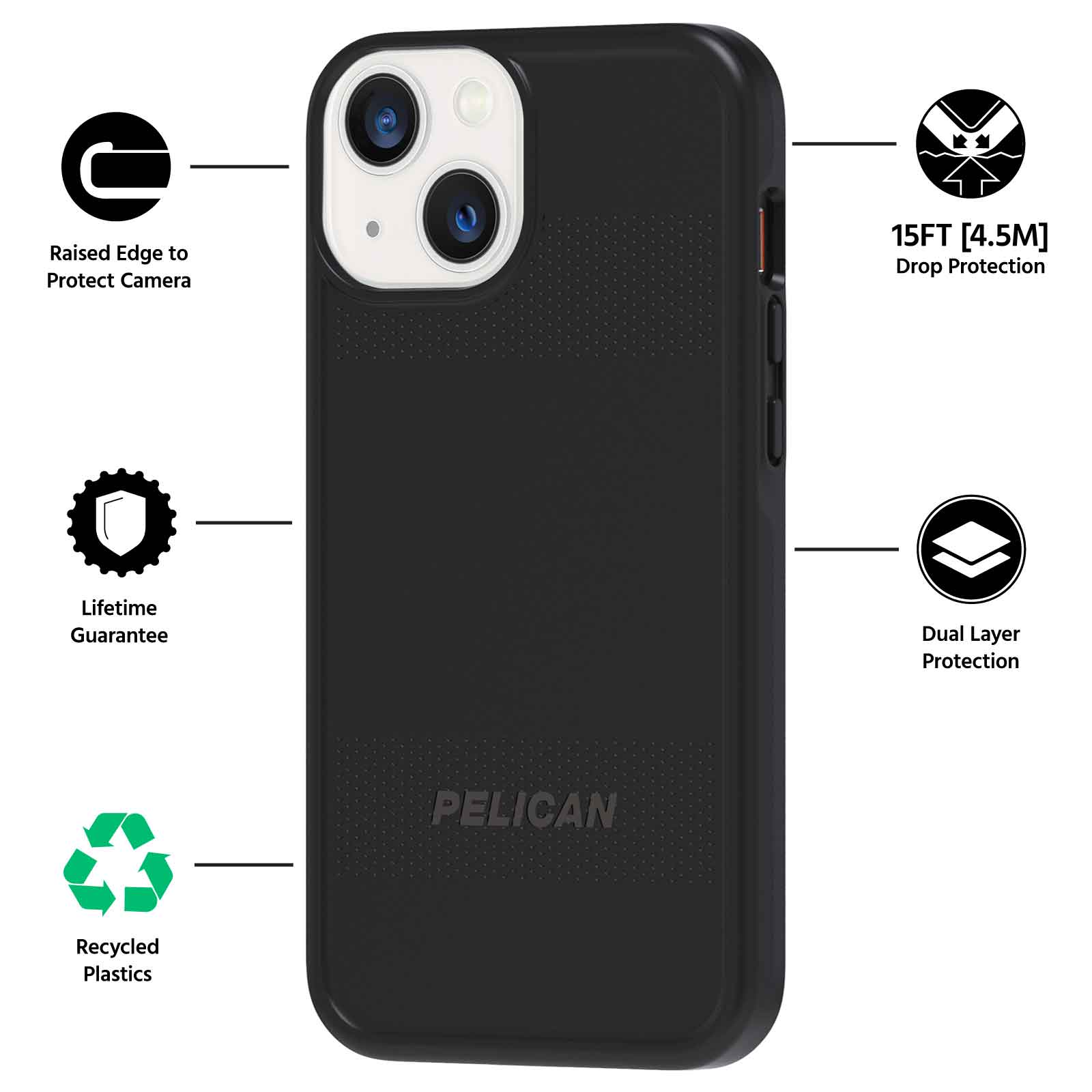 Pelican Protector Case for iPhone 13 Pro - Black Pelican Protector Case for iPhone 13 Pro - Black