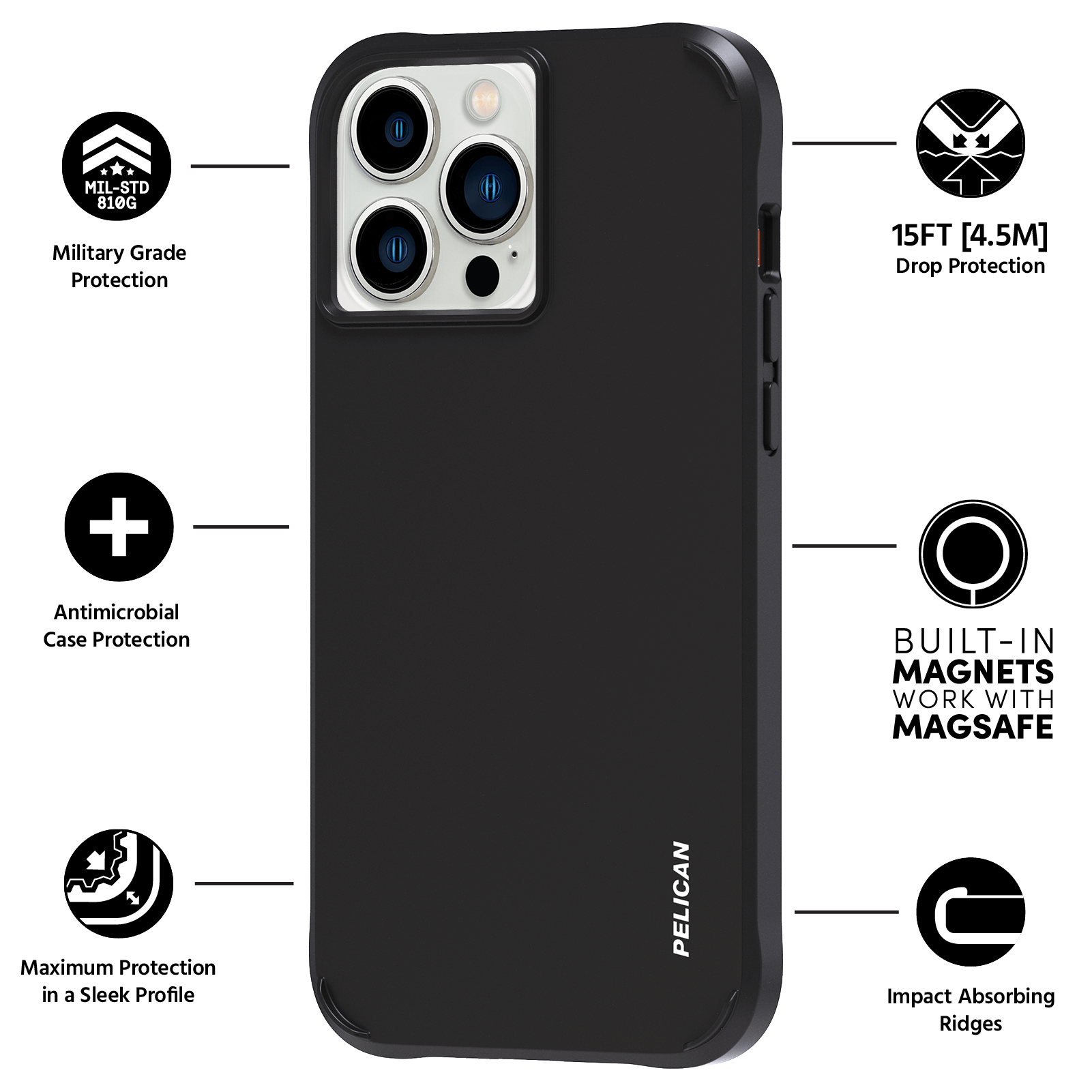 Military Grade iPhone 13 Pro Max Case - Black
