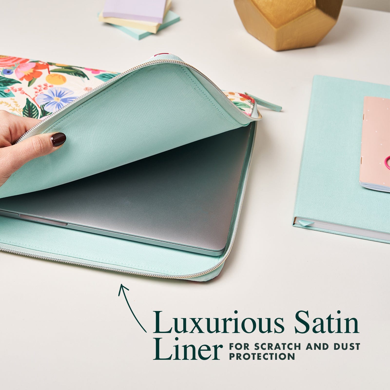 Luxurious Satin Liner for scratch and dust protection.