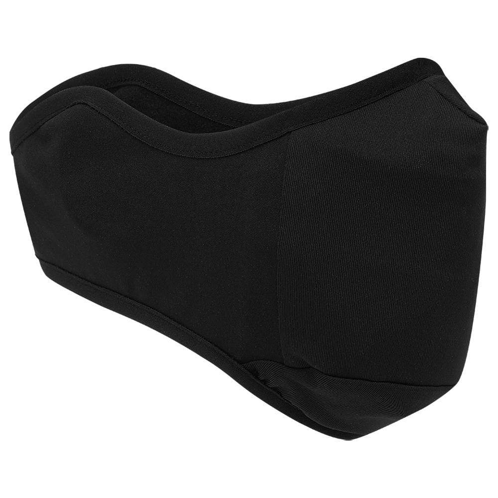 Cloth face mask with ear covers to keep warm. color::Black