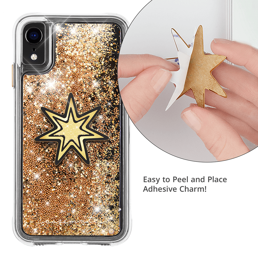 Easy to Peel and Place Adhesive Charm! color::Gold Star