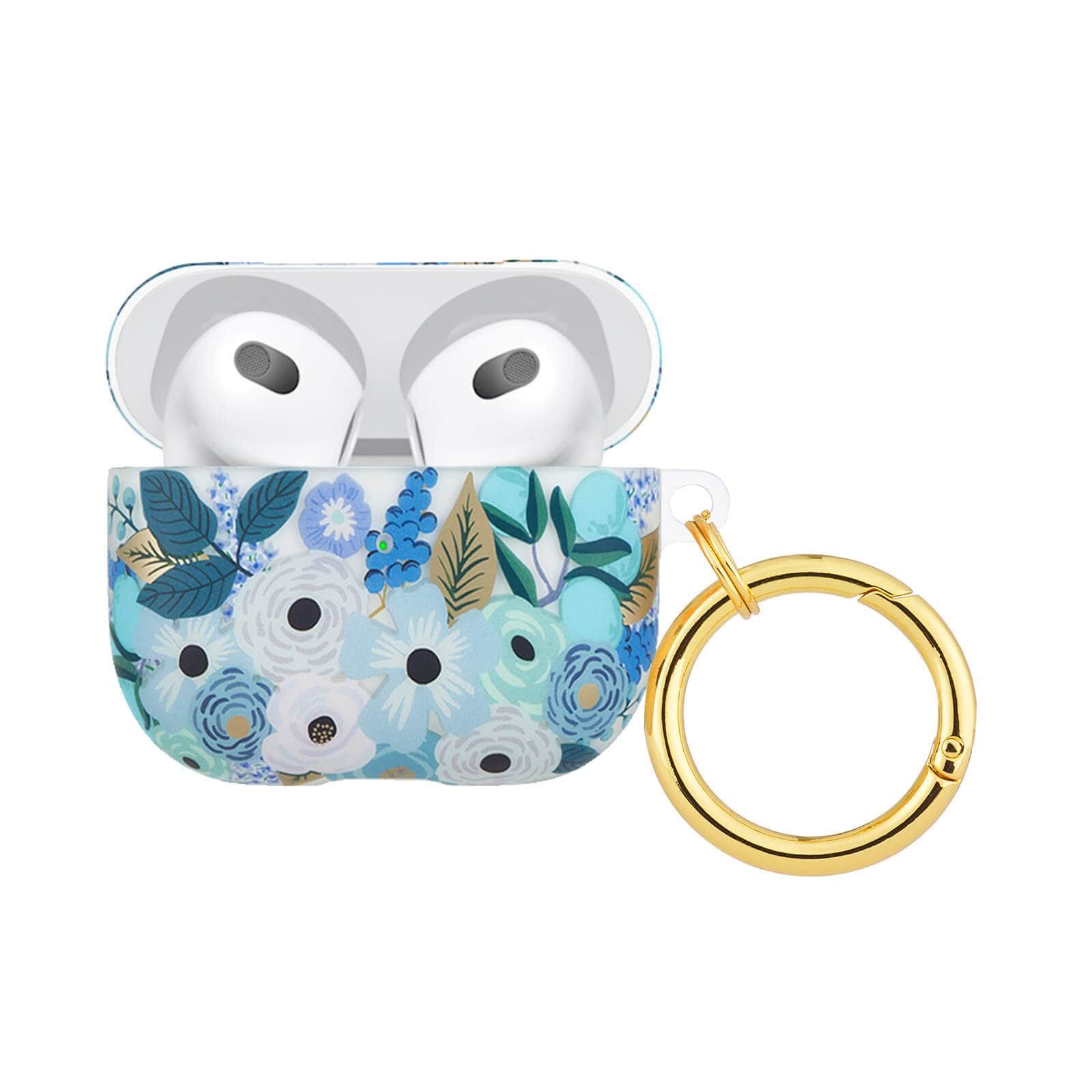 AirPods 3rd Gen blue floral case. color::Garden Party Blue