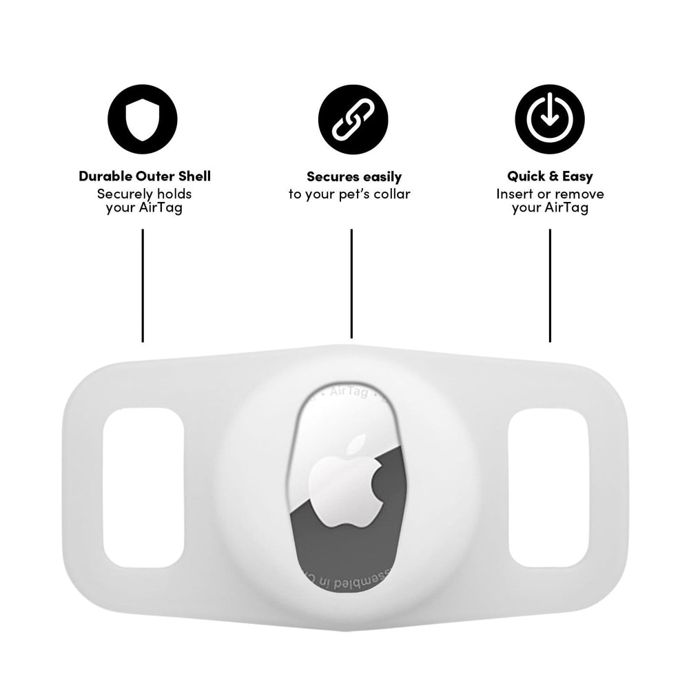 AirTag Dog Collar Case easy to insert with a durable outer shell (Glow in the Dark) color::Glow in the Dark