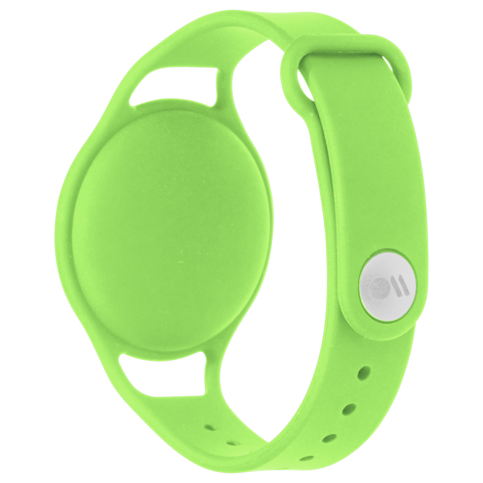 Back of AirTag Kid Strap (Lime Green) - AirTag Case color::Lime Green