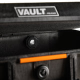 Pelican Adventurer Sticker Mount for AirTags attached inside a gear case. 