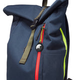 AirTag case attached to backpack. color::Black/Hi Vis Yellow