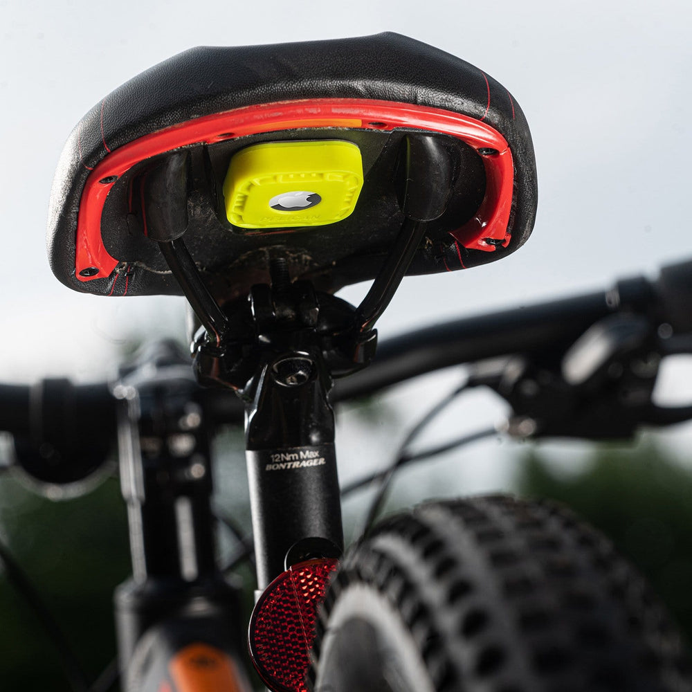 Sticker Mount attached to bike. color::Hi-Vis Yellow