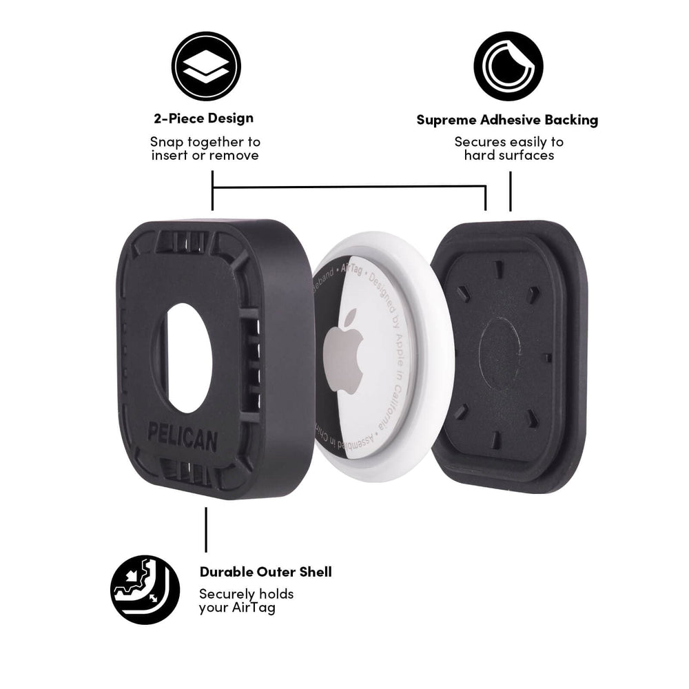 2-piece design, supreme adhesive backing, durable outer shell
