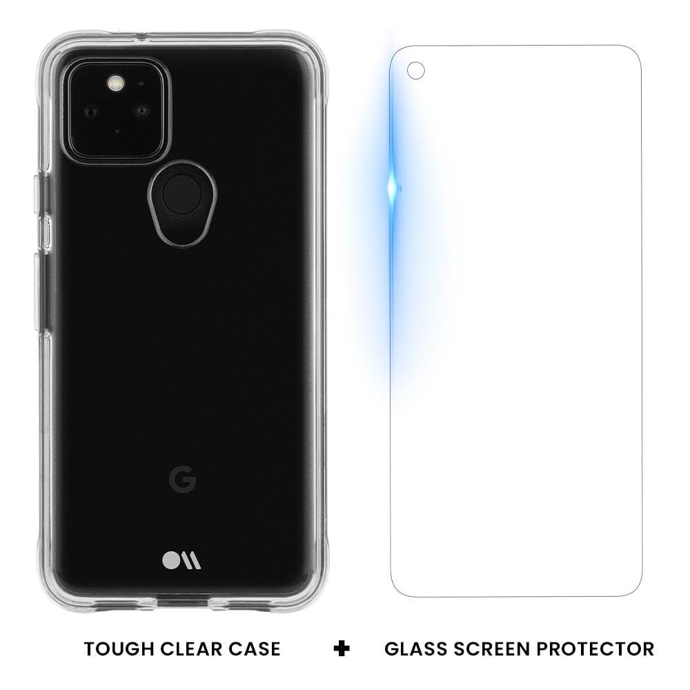 Tough Clear Case plus Glass Screen Protector. color::Clear
