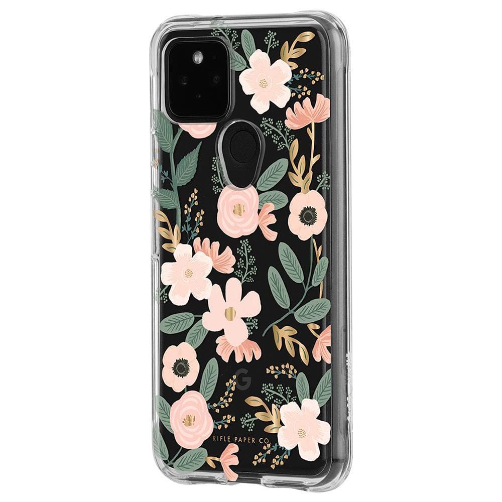Pink floral Pixel 5 Case. color::Wild Flowers
