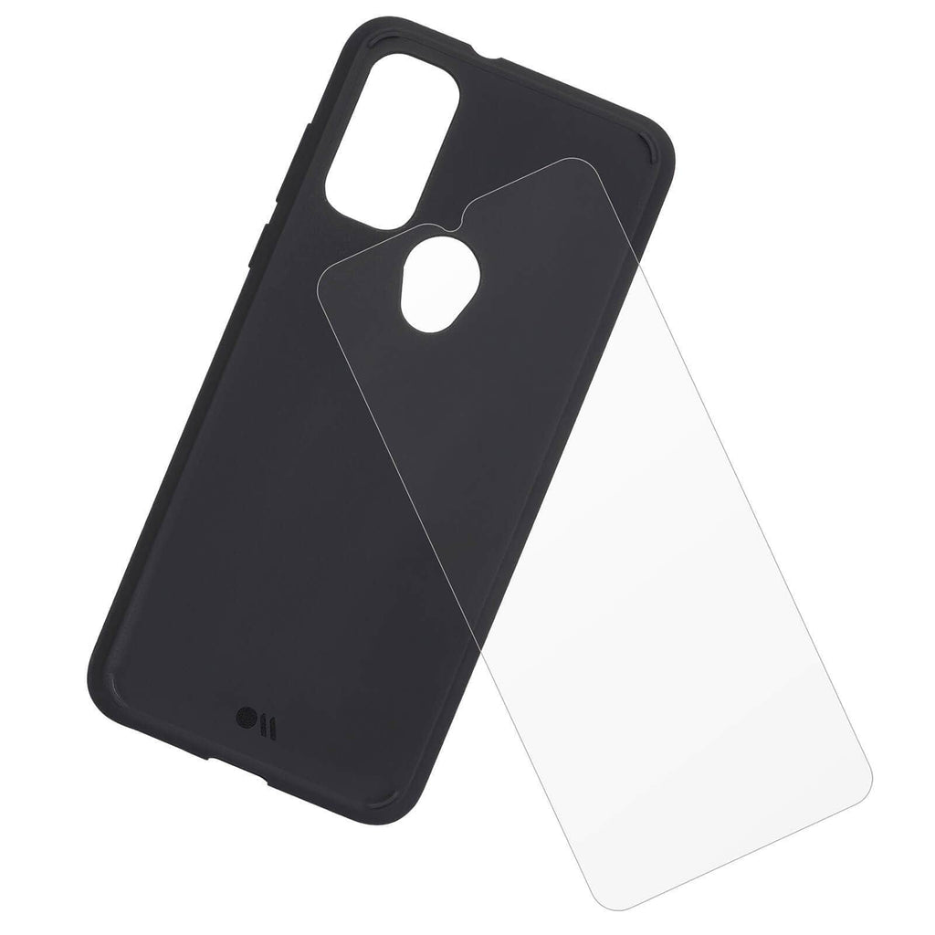 Tough Black Case + Screen Protector - Moto G Pure