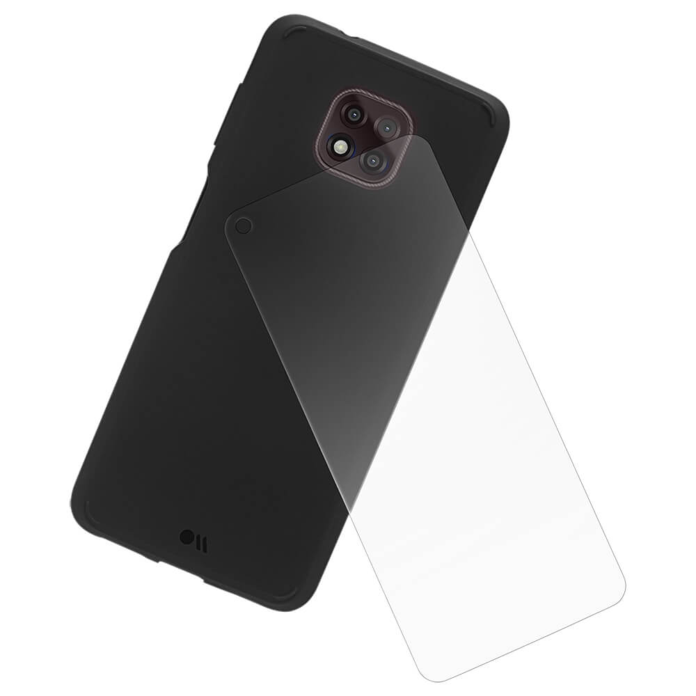 Tough Black Case + Screen Protector - Moto G Power 2021