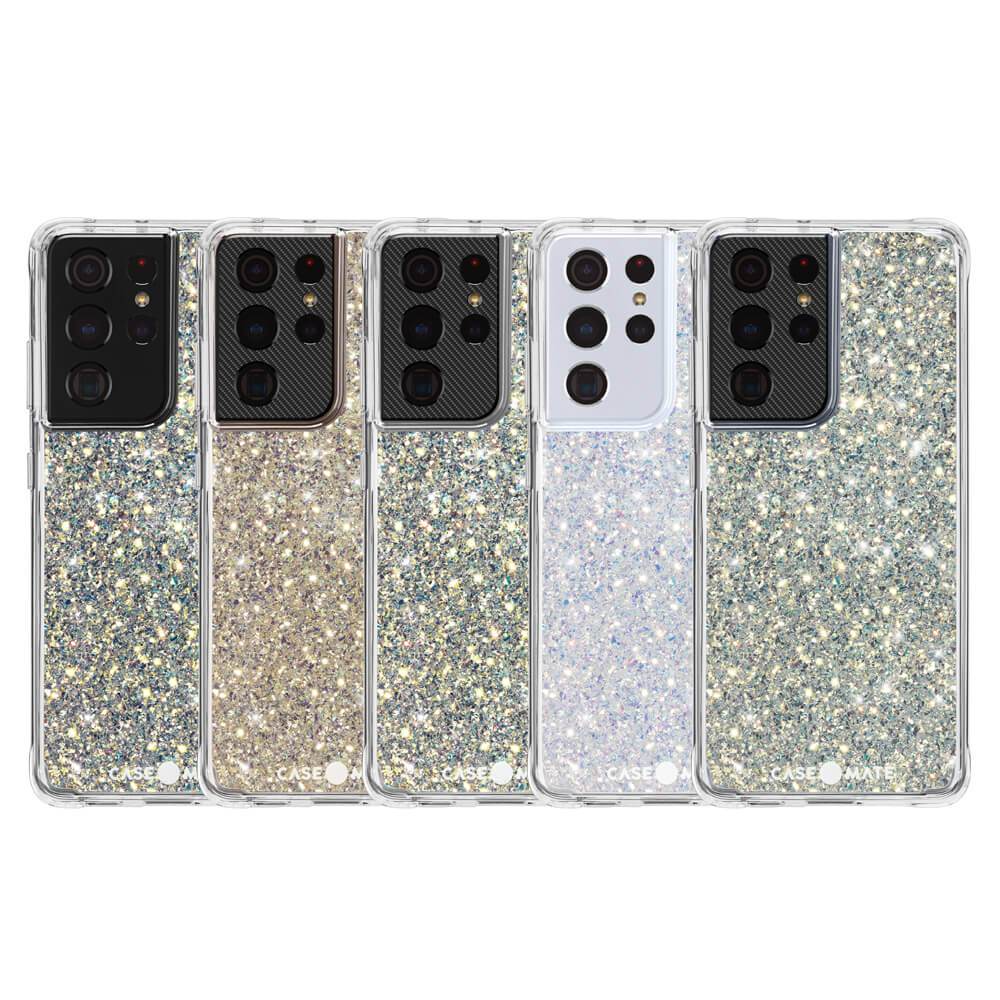 Case shown on different colored devices. color::Twinkle Stardust