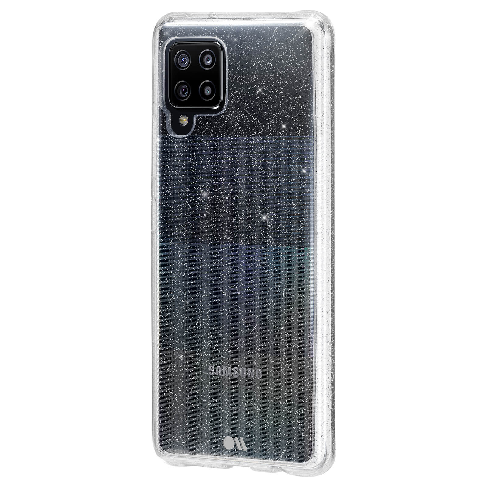 Protective case with sparkles. color::Clear
