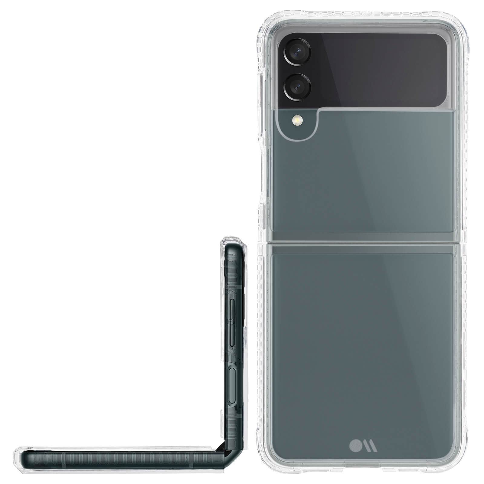 Case shown on dark grey green device. color::Clear