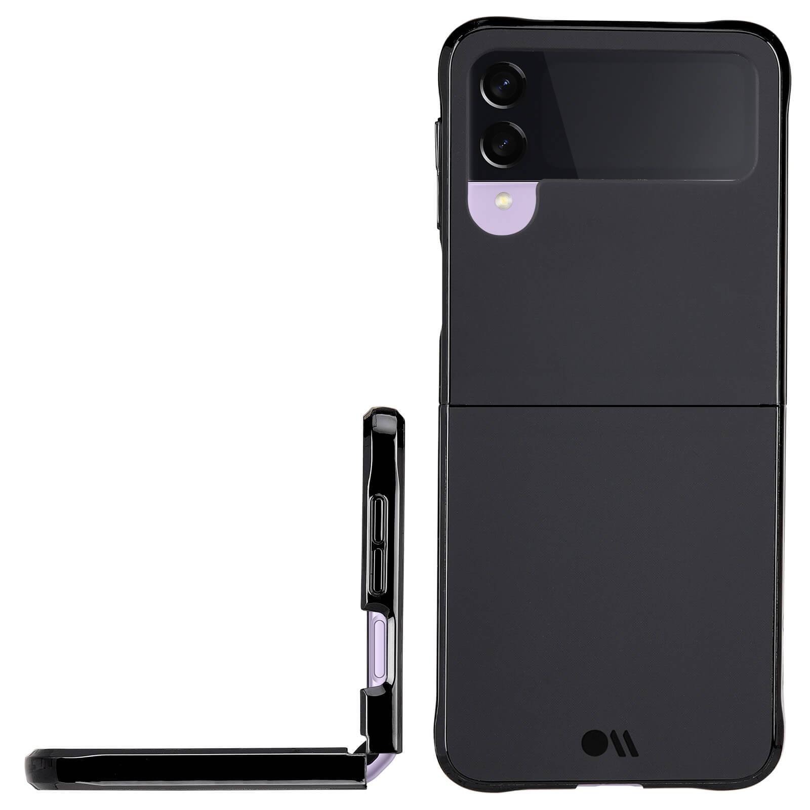 Case shown on purple case from back and side. color::Black
