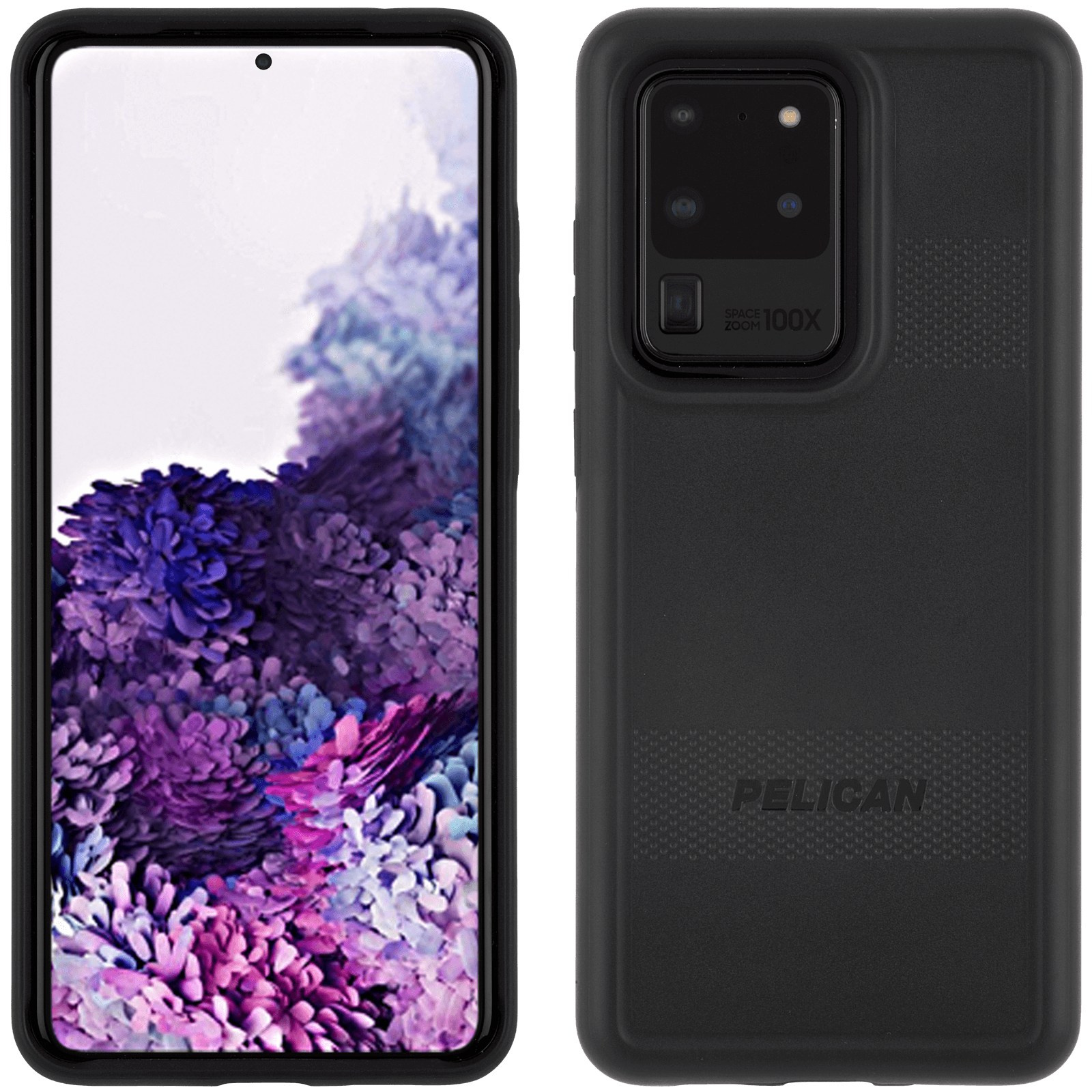 Front and back of Pelican Protector. color::Black