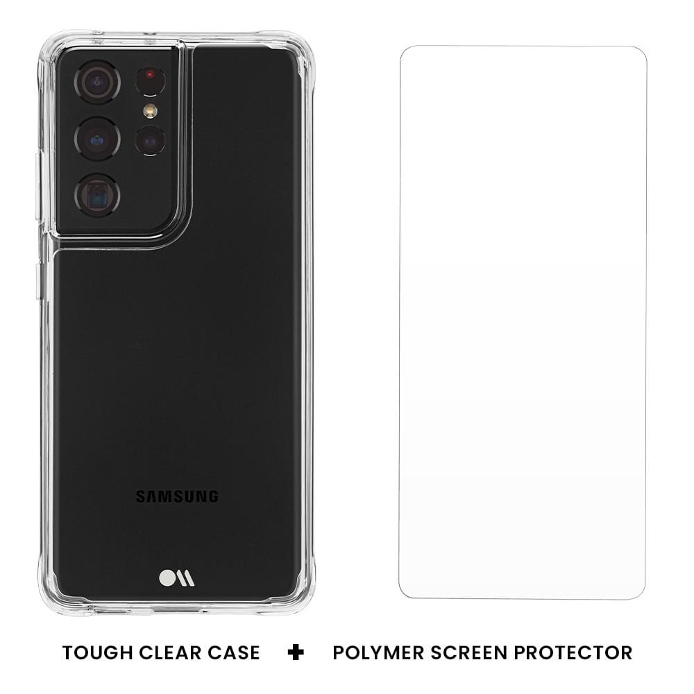 Tough Clear Case plus Polymer Screen Protector. color::Clear
