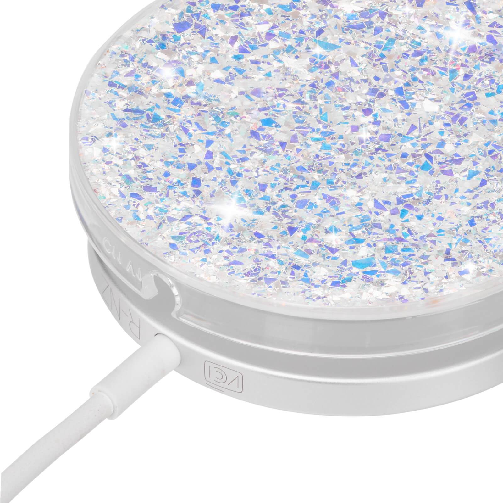 Sparkly cover attaches to MagSafe puck. color::Twinkle Stardust