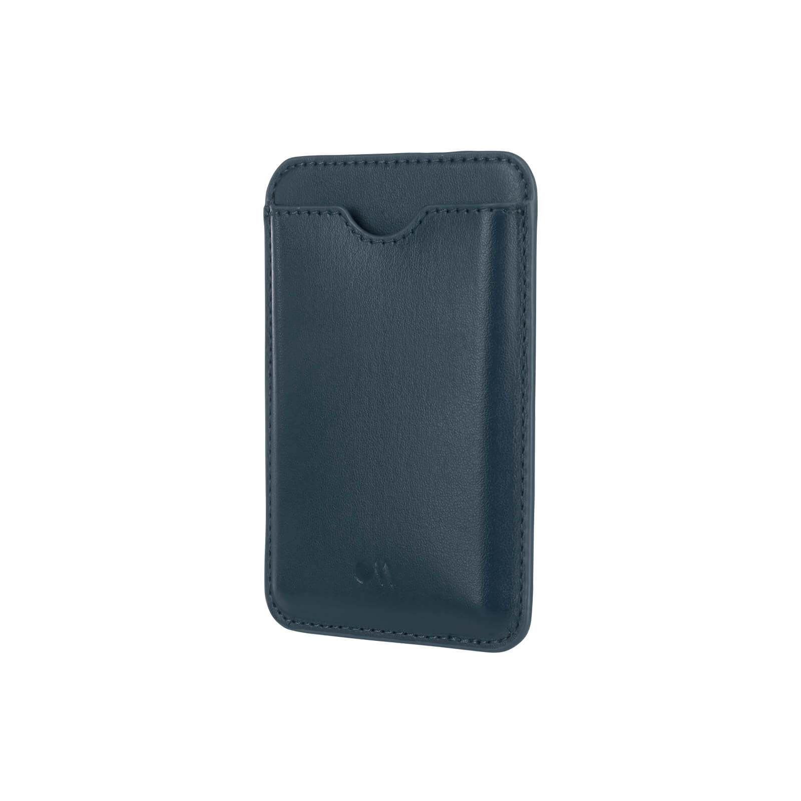 Vegan leather card holder. color::Admiral Blue