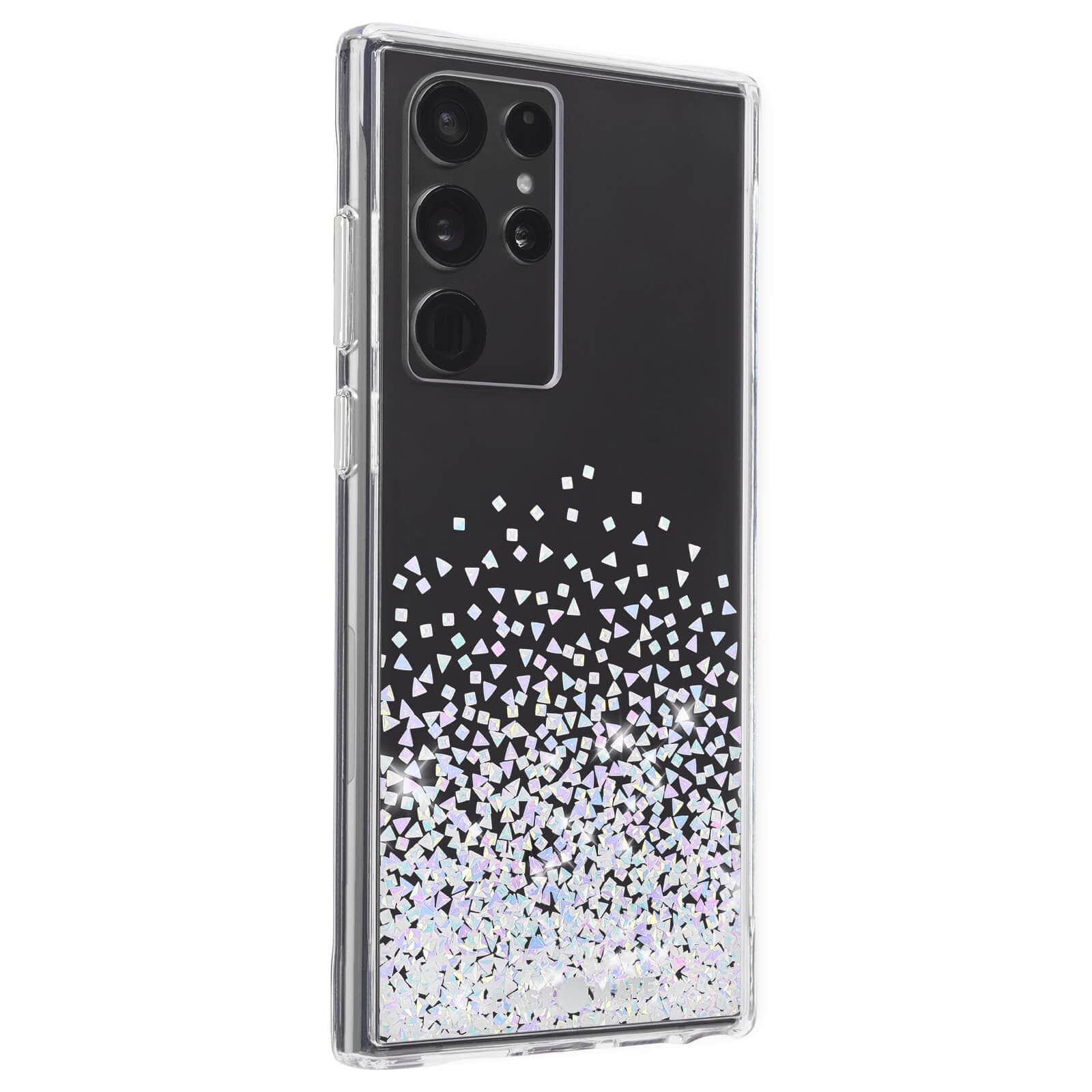 Partially clear ombre effect sequin sparkly case. color::Twinkle Diamond