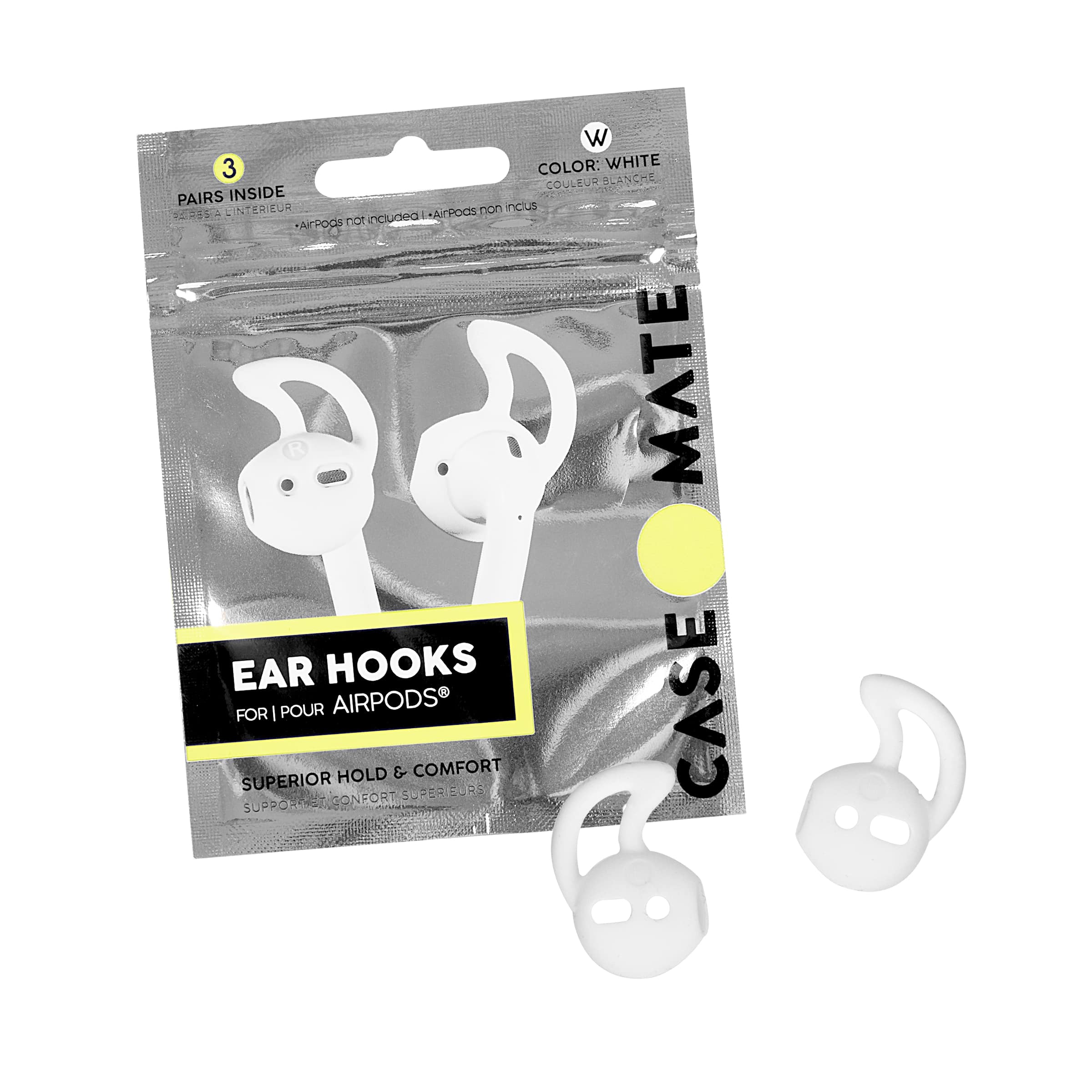 Airpods Ear Hooks for superior hold and comfort. color::White