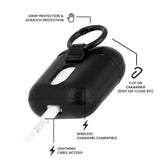 Features drop protection and scratch protection, lightning cable access, wireless charging compatible, clip on carabiner (keep em close by!) color::Black