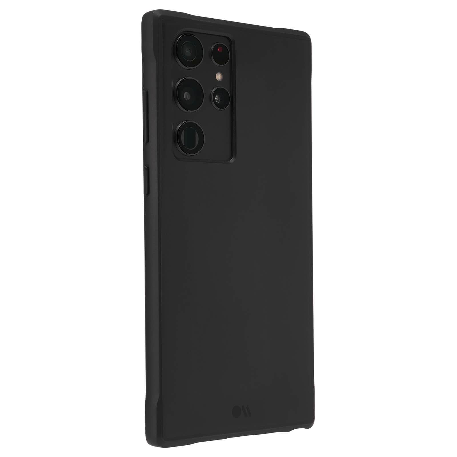 Black, slim profile case for Galaxy S22 Ultra. color::Black