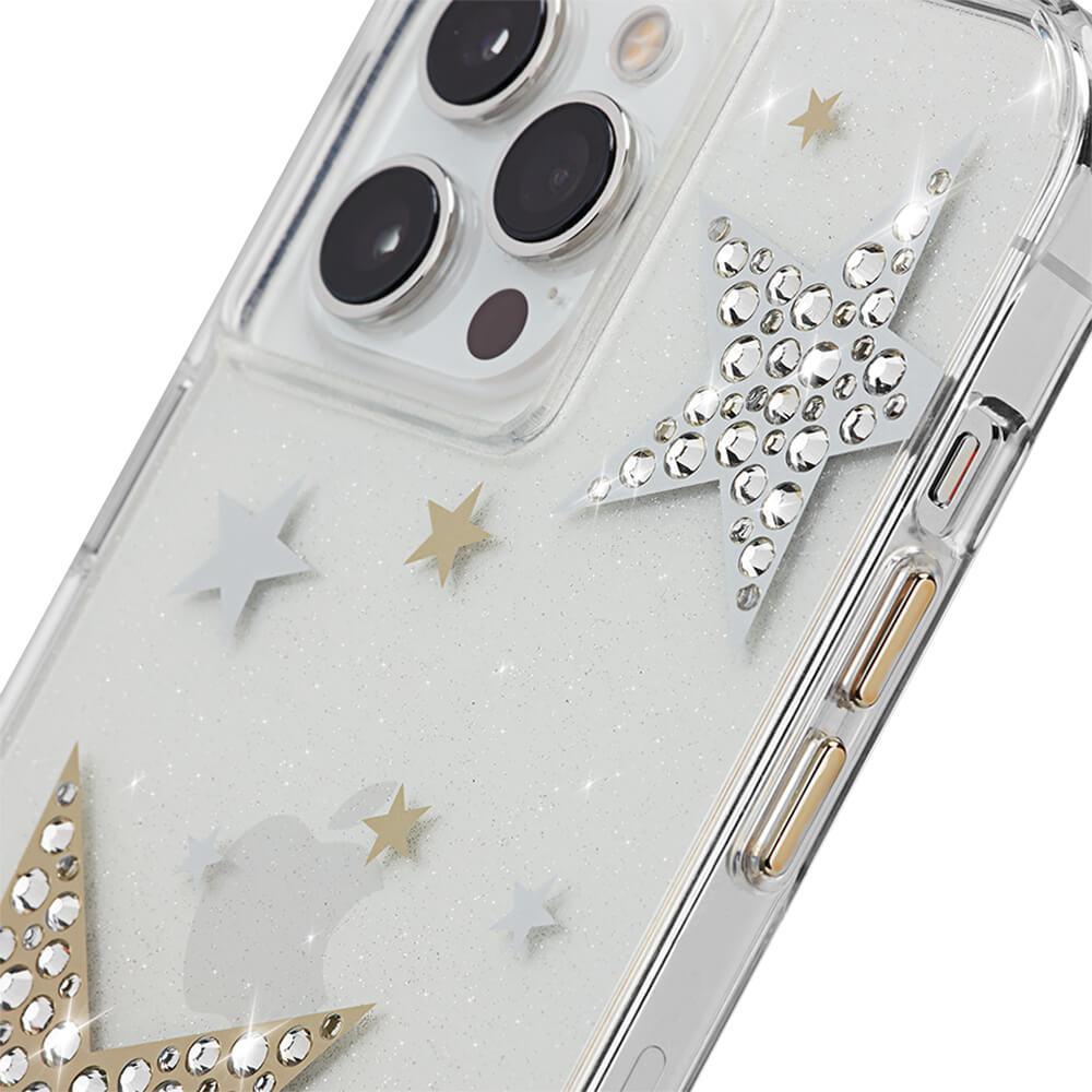 Close up of star and stud design case. color::Sheer Superstar