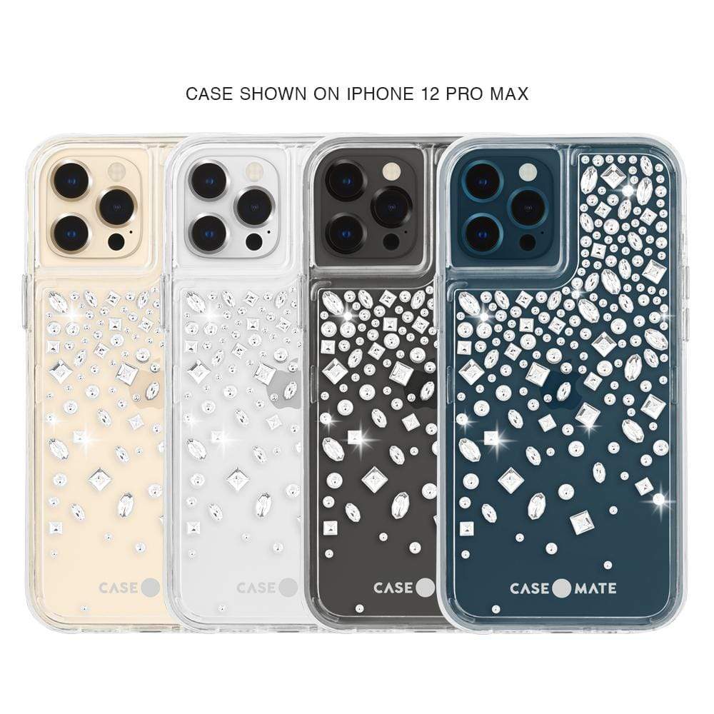 Case shown on iPhone 12 Pro Max. color::Karat Crystal