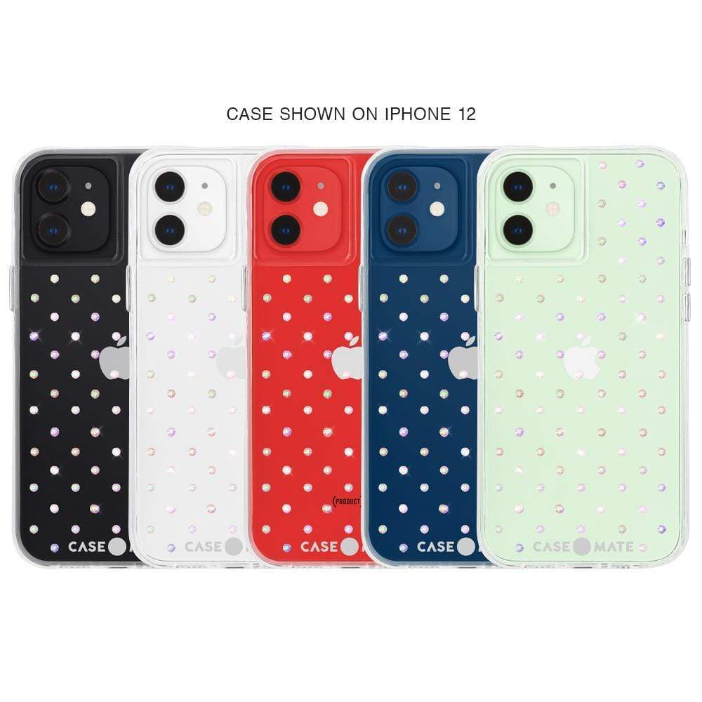 Case shown on iPhone 12 colors. color::Iridescent Gems