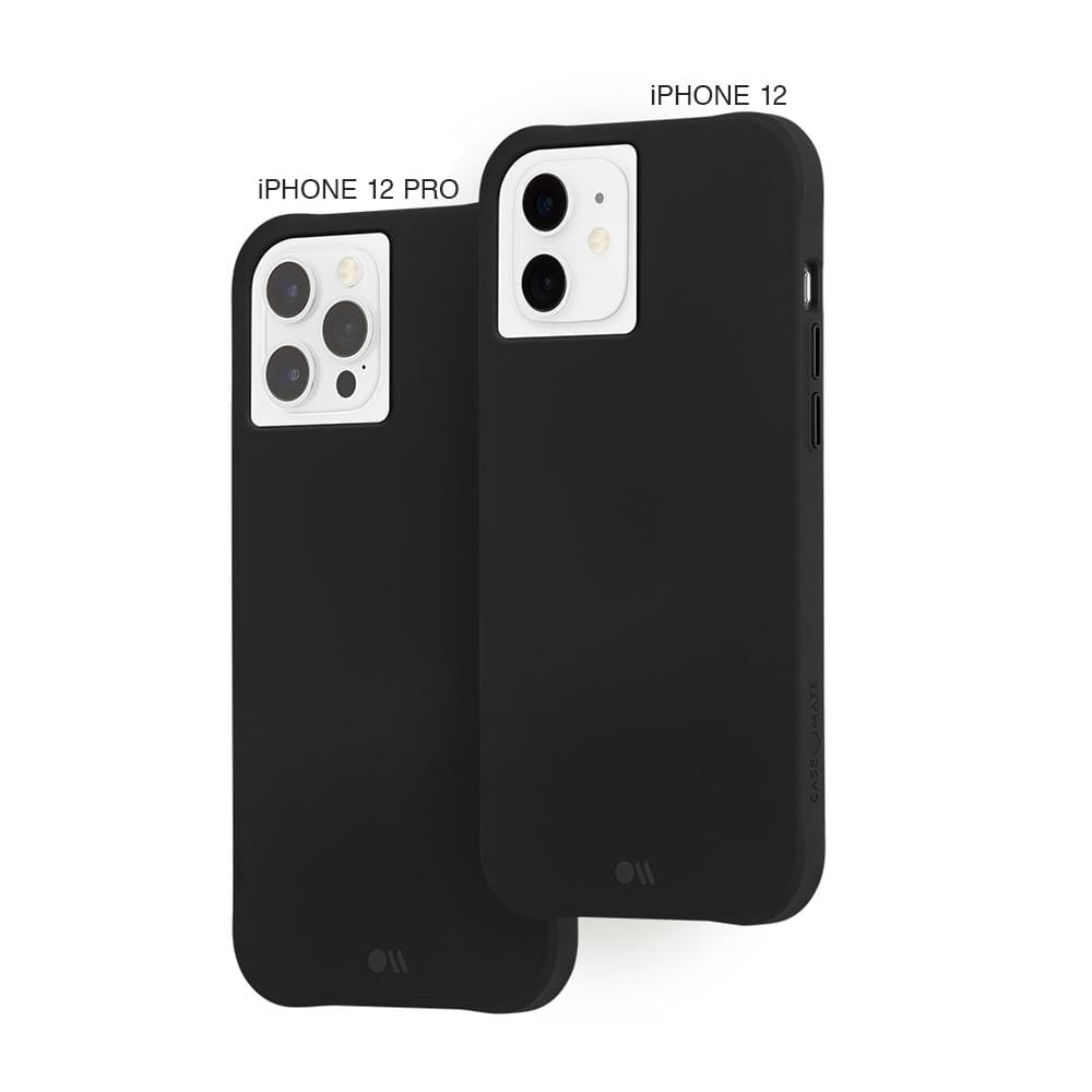 Case shown on iPhone 12 Pro and iPhone 12. color::Black