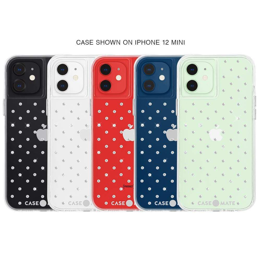 Case shown on iPhone 12 Mini. color::Sheer Gems