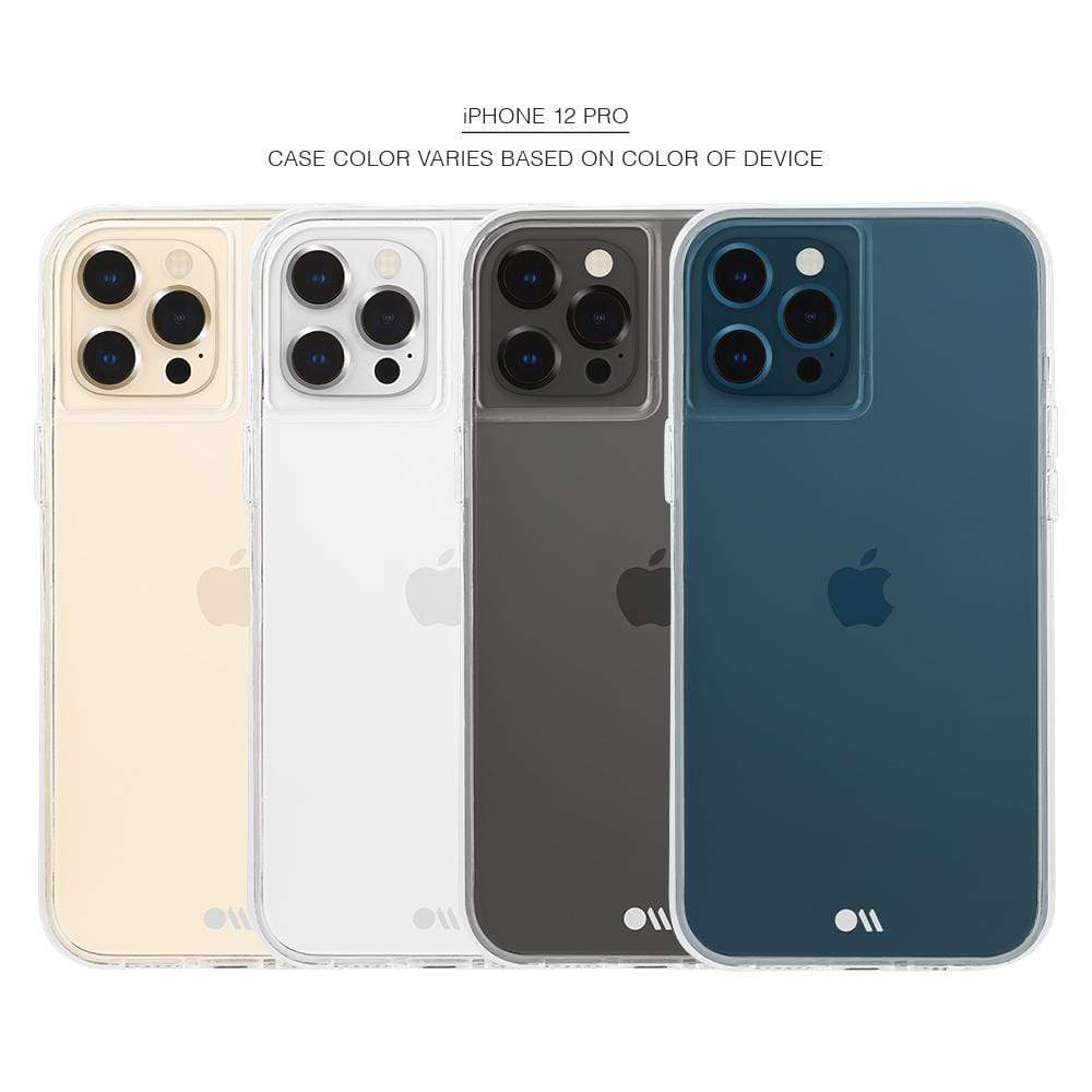 iPhone 12 Pro, case color varies based on color of device. color::Clear