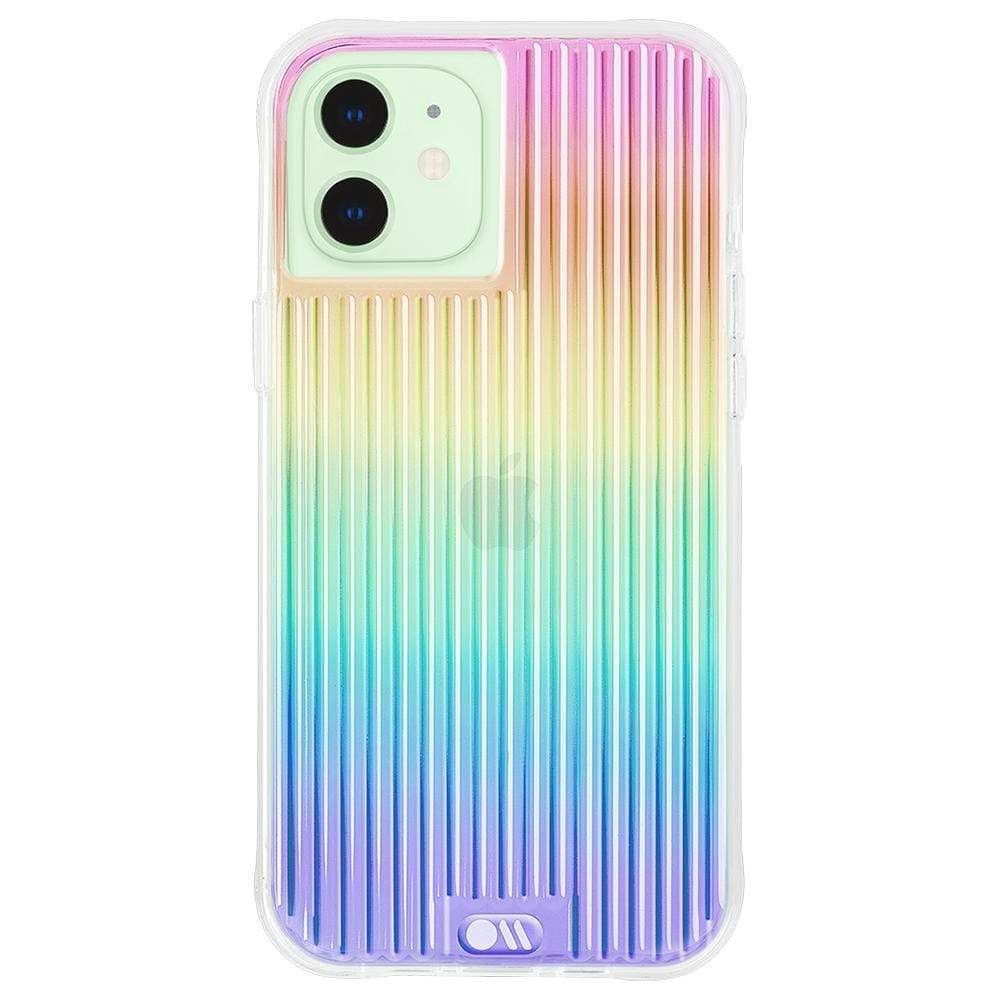 Tough Groove Case for iPhone 12/ 12 Pro. color::Iridescent