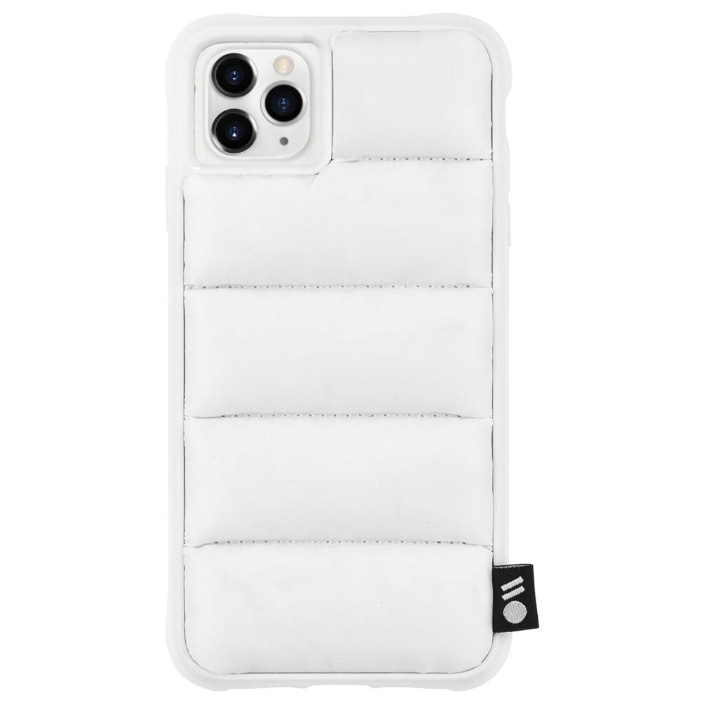 White puffer, protective phone case. color::White Puffer