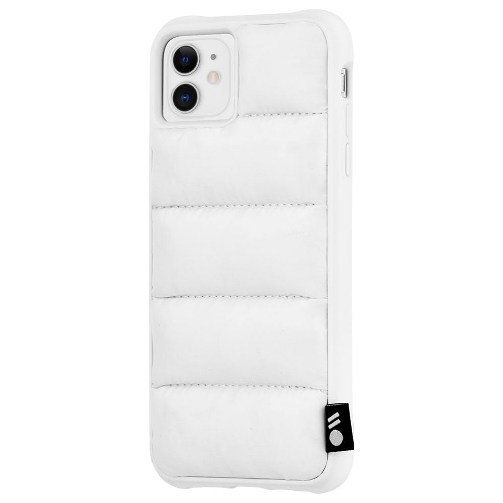 White puffer jacket iPhone 11 pro case. color::White Puffer