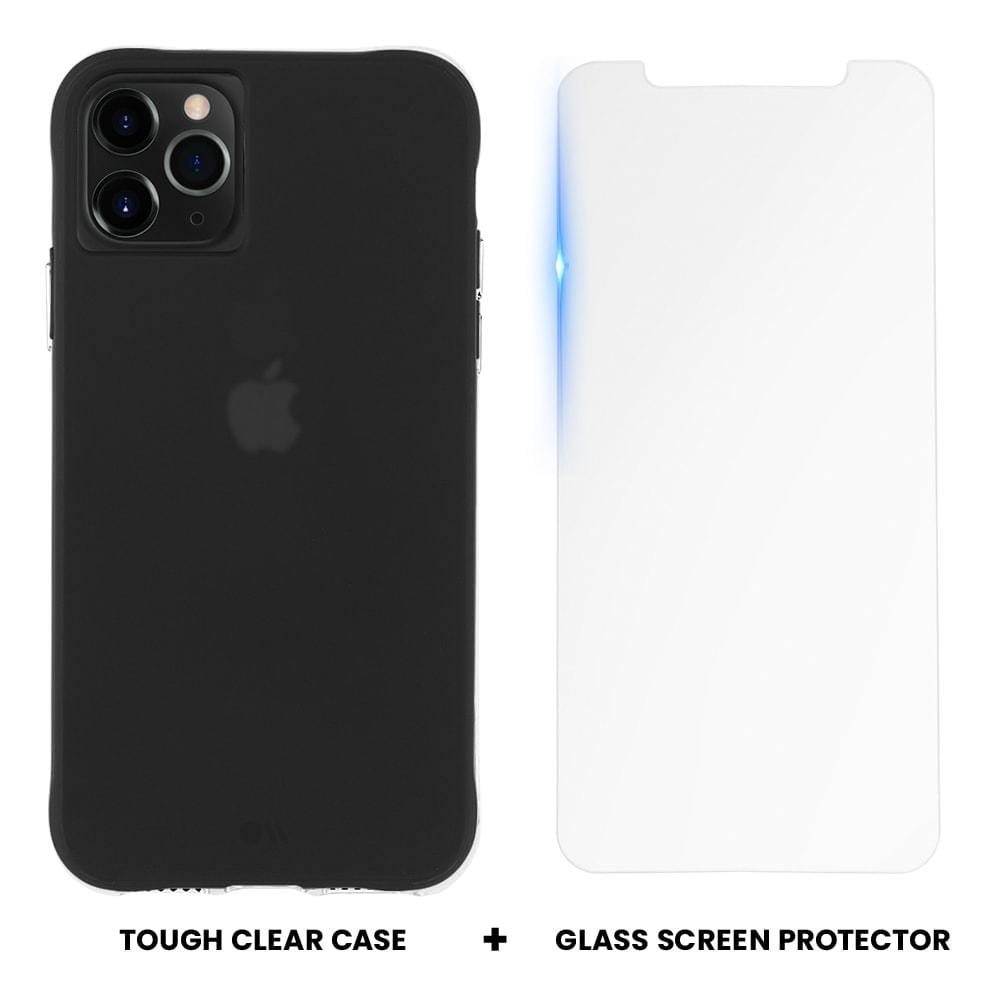 Tough Smoke Case plus Glass Screen Protector. color::Smoke