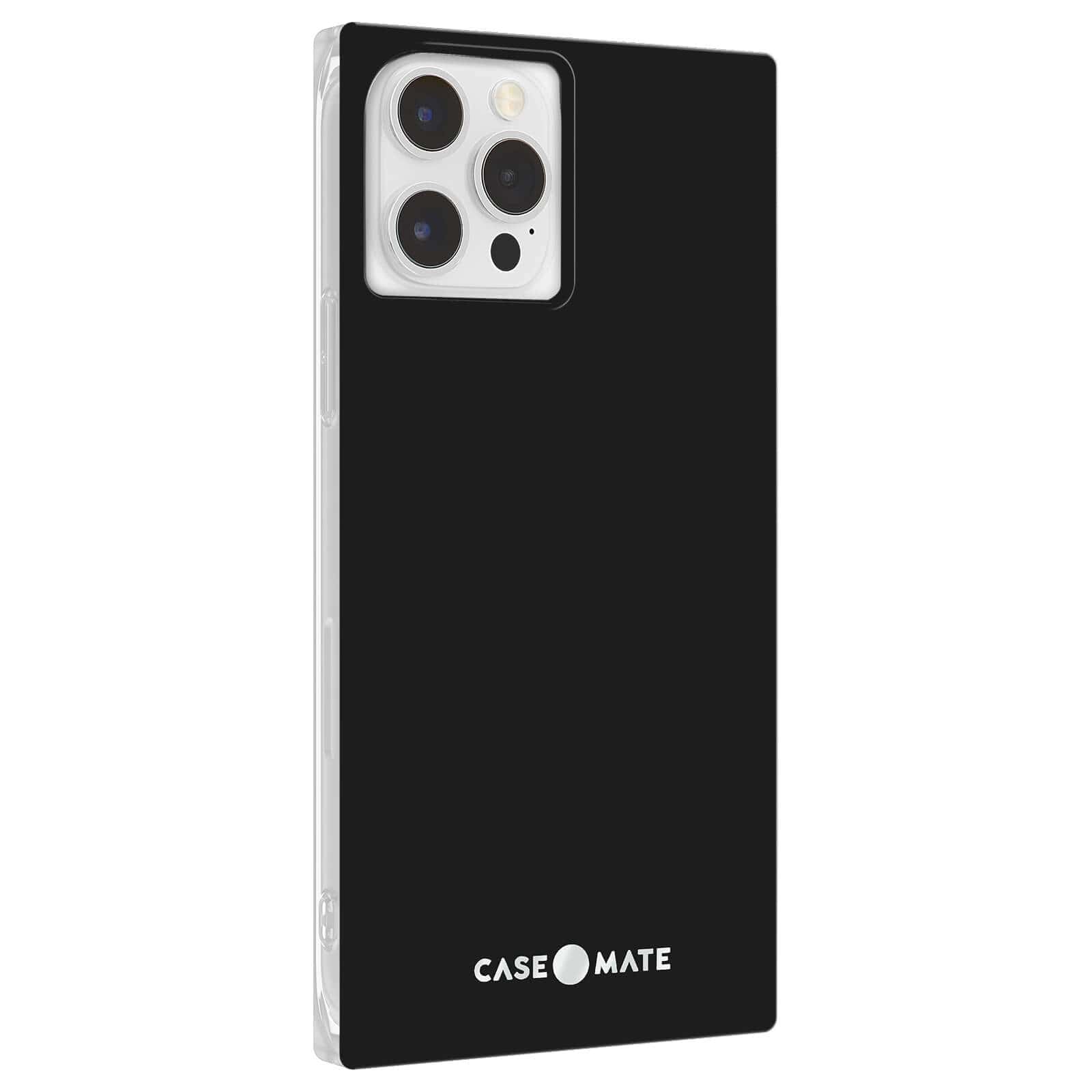 Black square iPhone 12/ 12 Pro case. color::Black