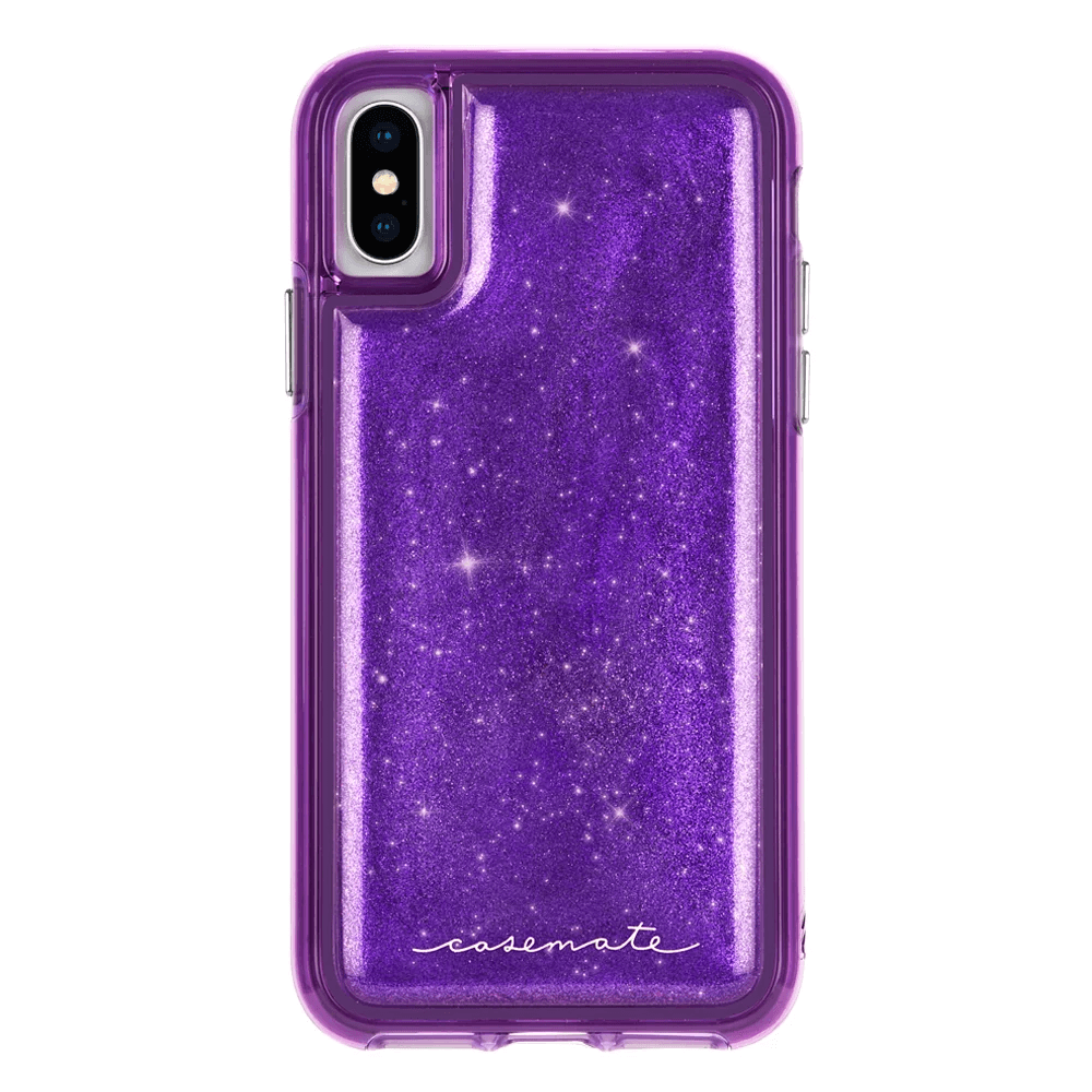 Purple sparkly squish case. color::Purple