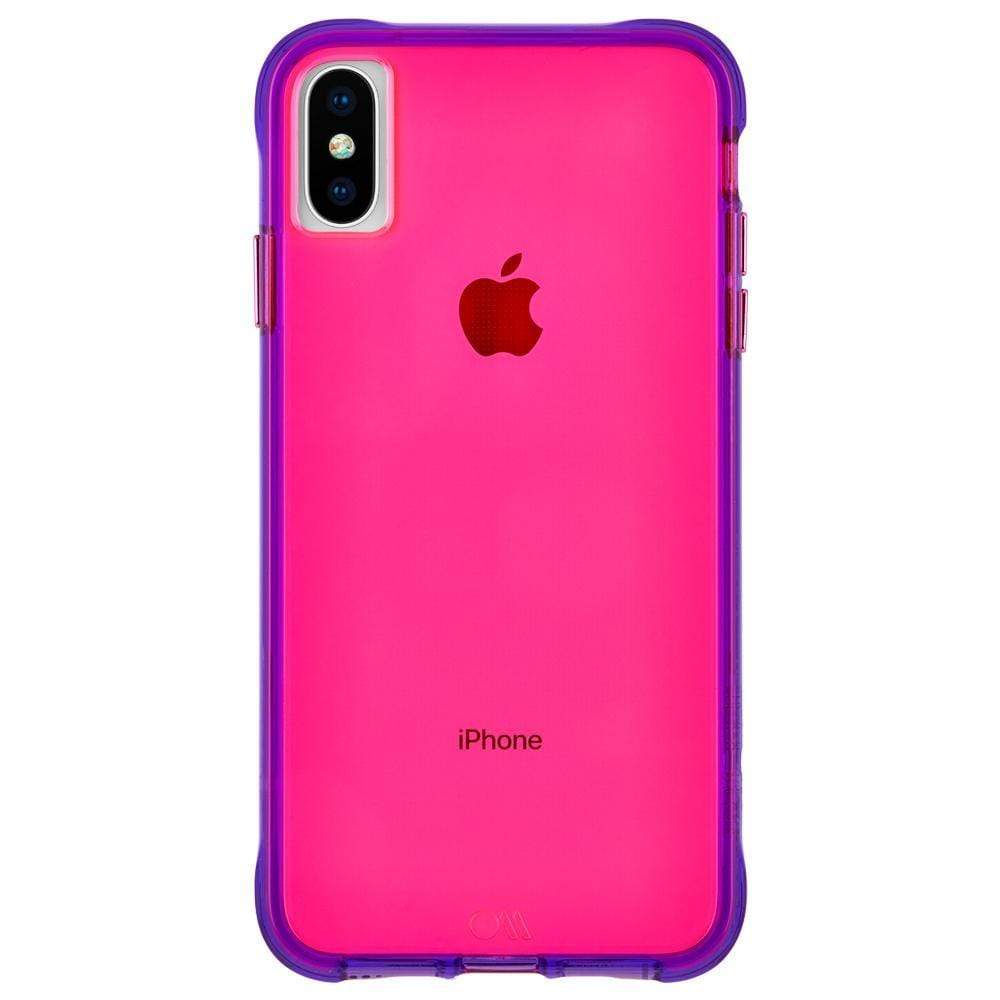 Hot pink case for iPhone XS/X color::Pink Neon