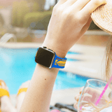 Blue Kodak print Apple Watch Band. color::Ektachrome Blue