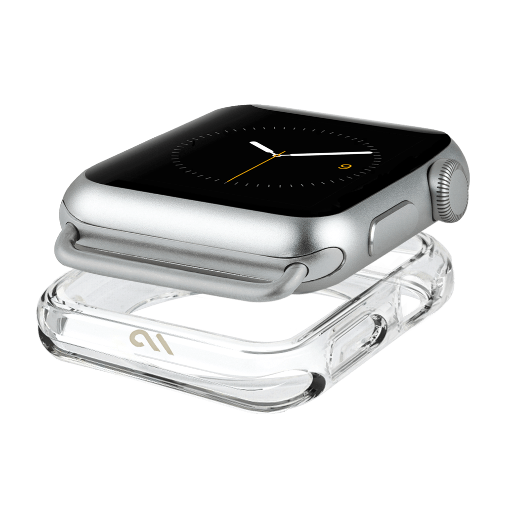 Clear bumper removed from Apple Watch. color::Clear