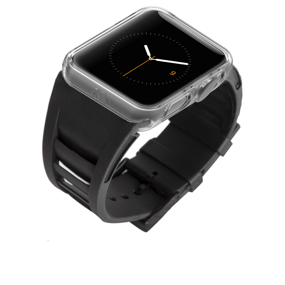 See through, protective Apple Watch bumper. color::Clear
