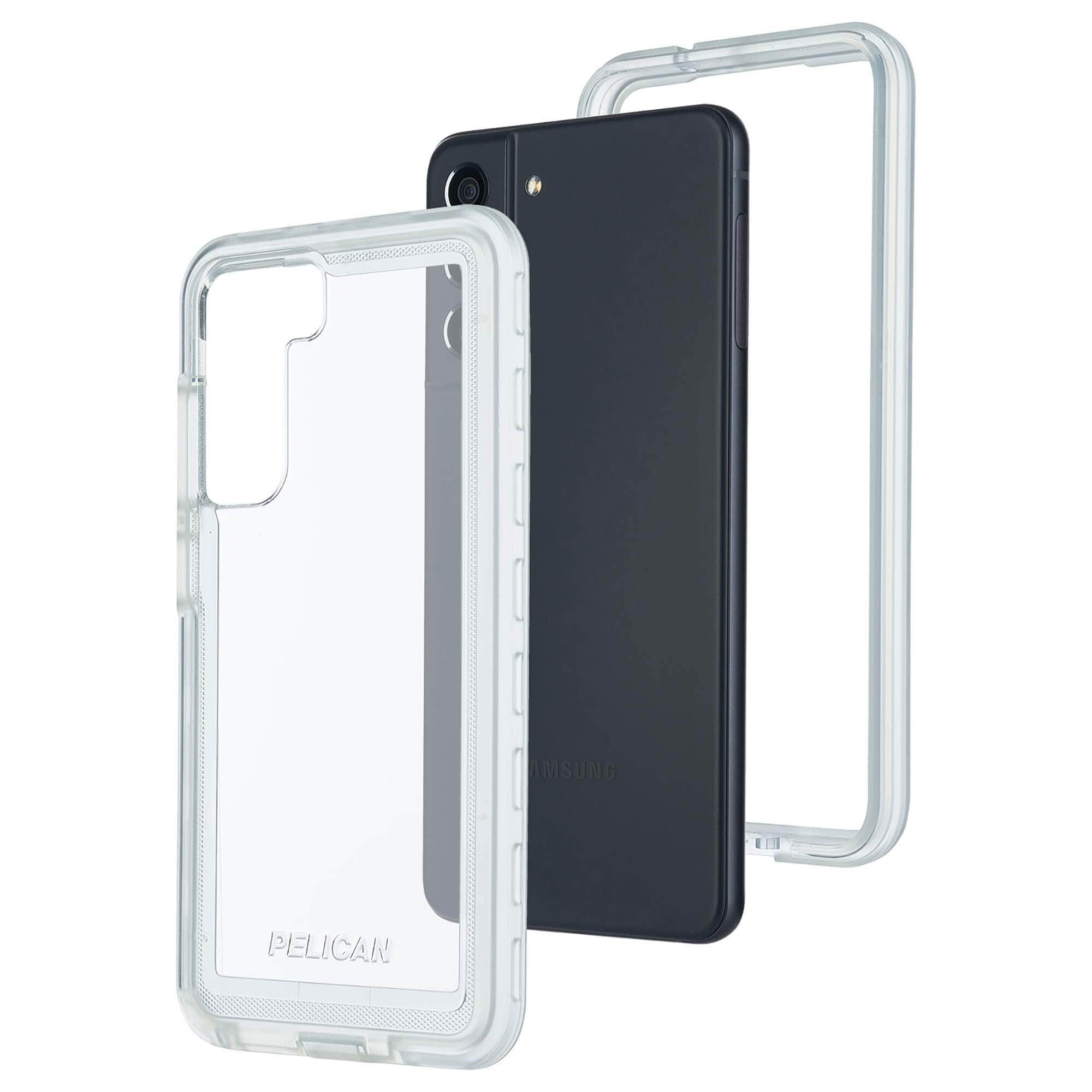 2 Piece Protective case design. color::Clear