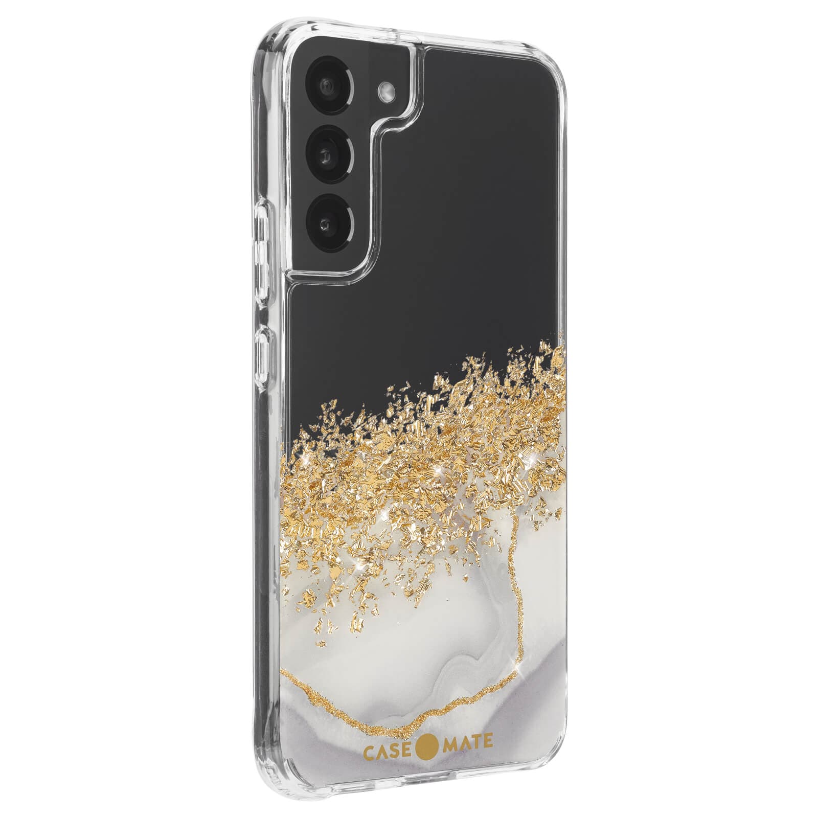 Partially clear Gold and marble case. color::Karat Marble