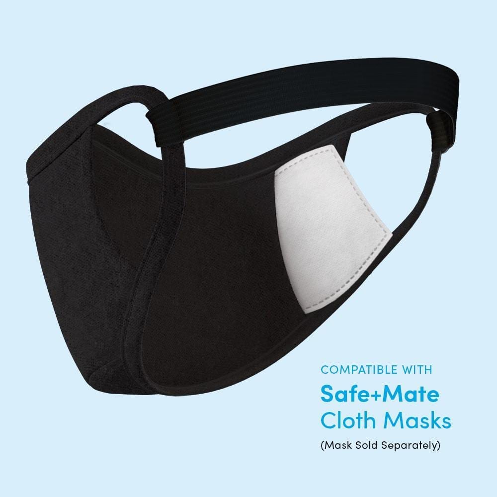 Compatible with Safe+Mate Cloth Masks (Masks sold separately) color::White