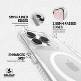 1.5MM RAISED EDGES. PROVIDE ENHANCED SCREEN PROTECTION. 5MM RAISED EDGES PROVIDE ENHANCED REAR CAMERA PROTECTION. ENHANCED GRIP FEATURING ANTI-SLIP EDGES.