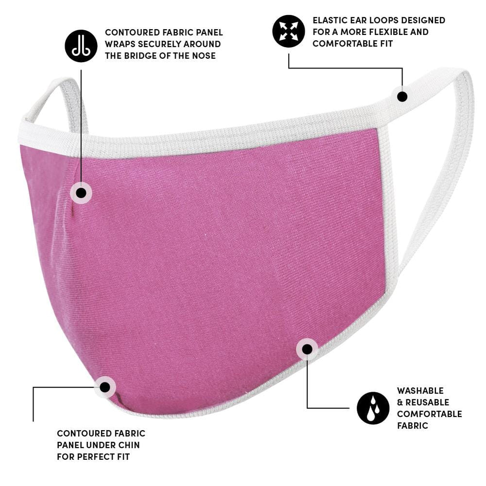 Kids (Ages 7 to 11) 3 Pack Cloth Face Mask (Pink) CaseMate