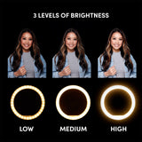 3 Levels of brightness low, medium, high. color::Black
